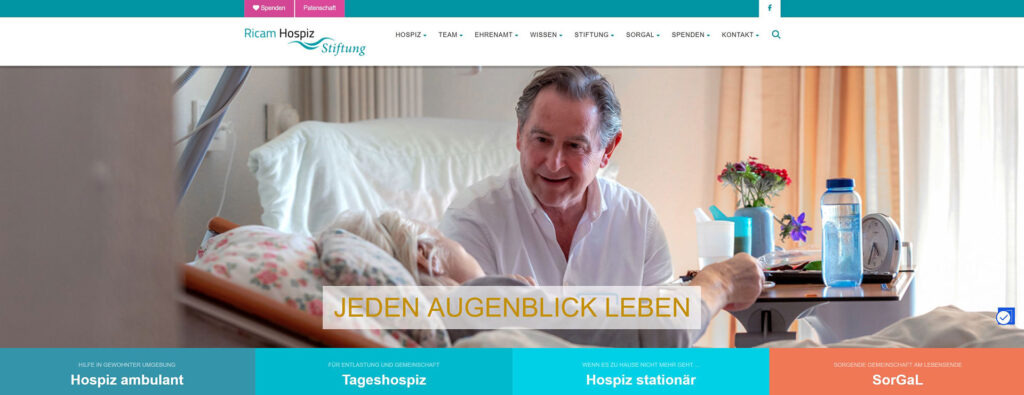 Spenden Ricam Hospiz Webseite